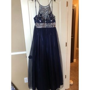 Navy blue prom dress
